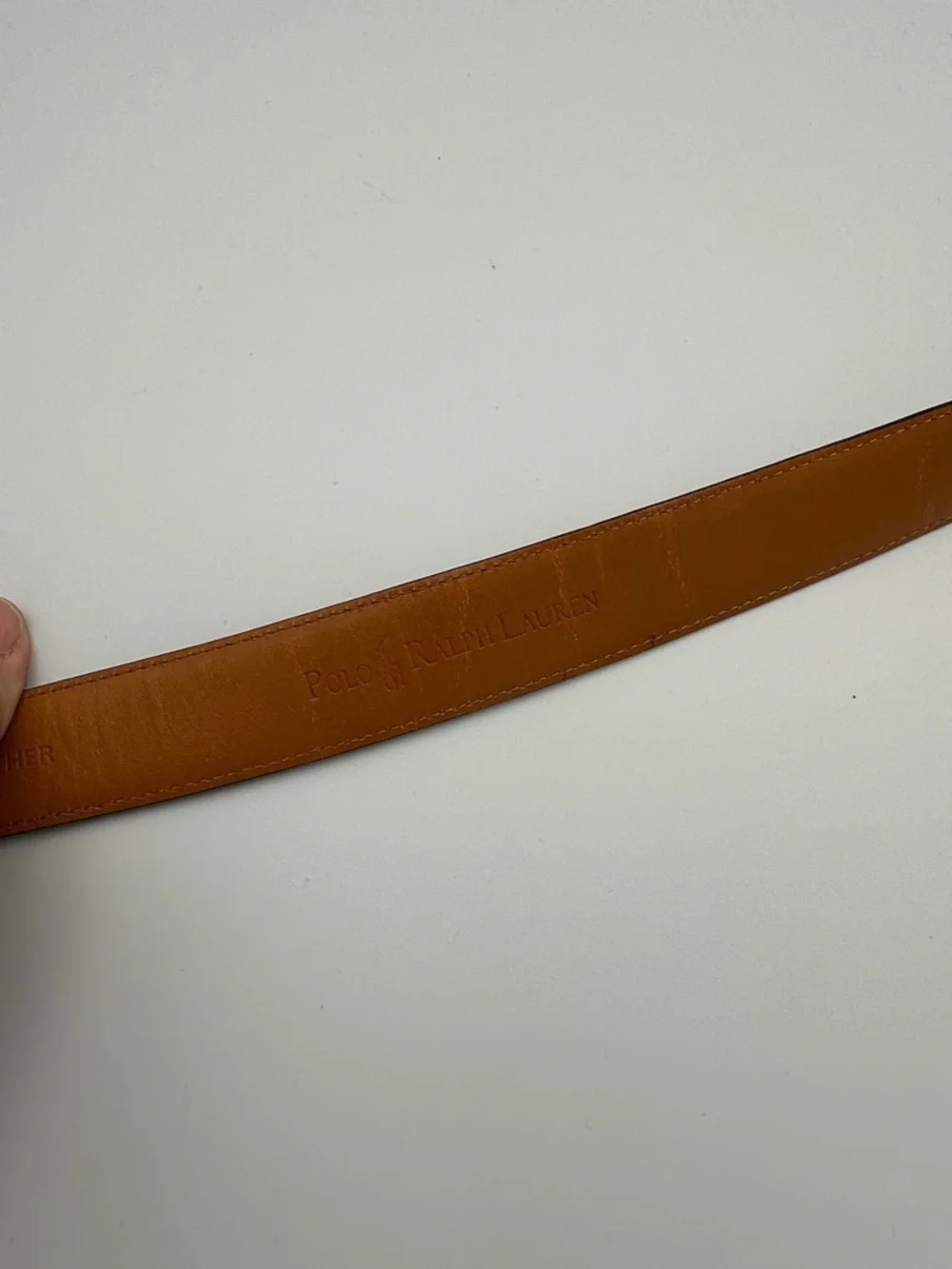 Polo Ralph Lauren Vintage Italian Leather Belt Sz34 Used